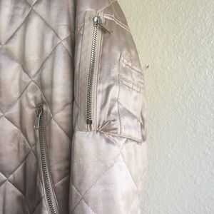 TopShop Satin Quilted Bomber